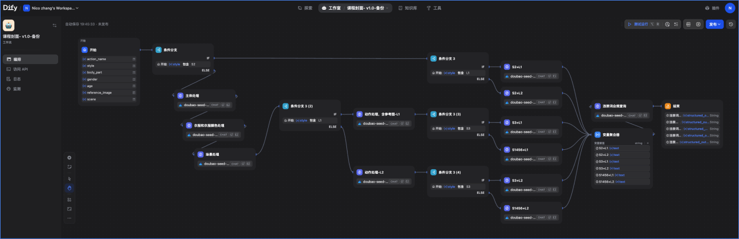 Dify 多模块工作流编排界面