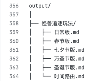 output 交付层目录结构